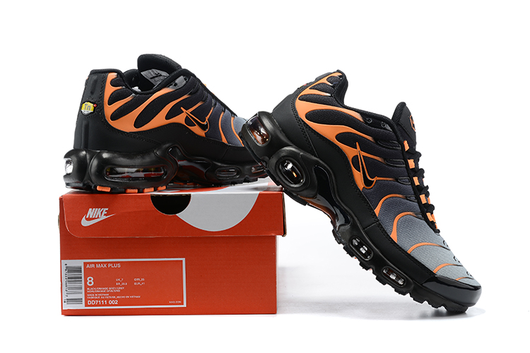 Men Nike Air Max Plus Colorful Grey Black Orange Running Shoes - Click Image to Close
